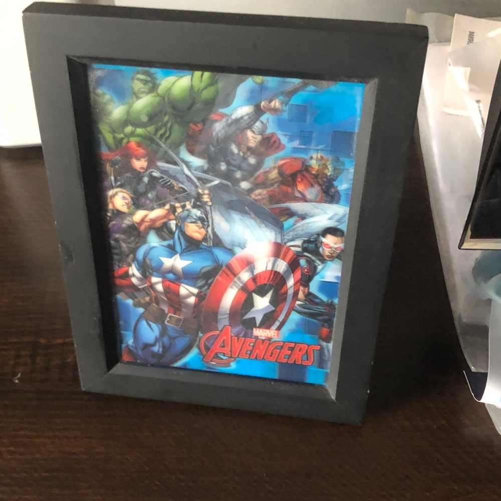 Marvel Avengers Framed Art - Black Frame, Multicolor